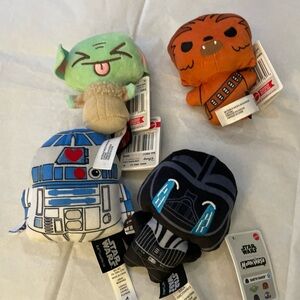 Star Wars Moodiverse Set Of 4 - Mini Plush Vader, Chewy, Grogu, R2-D2 Series 3